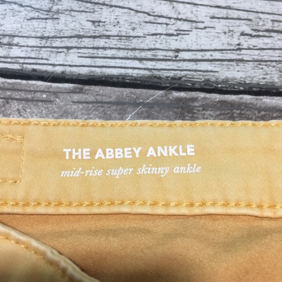 Ag The Abbey Ankle Mid Rise Super Skinny Pants Women’s 26R Yellow (Inseam 28) - Picture 9 of 10